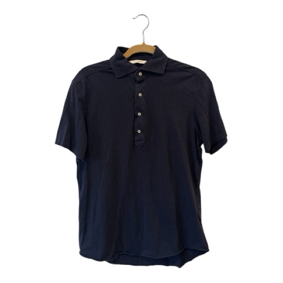 Suit Supply Mens 39 | 15.5 Extra Slim Fit Polo Shirt Pure Cotton Navy Blue - Picture 1 of 5
